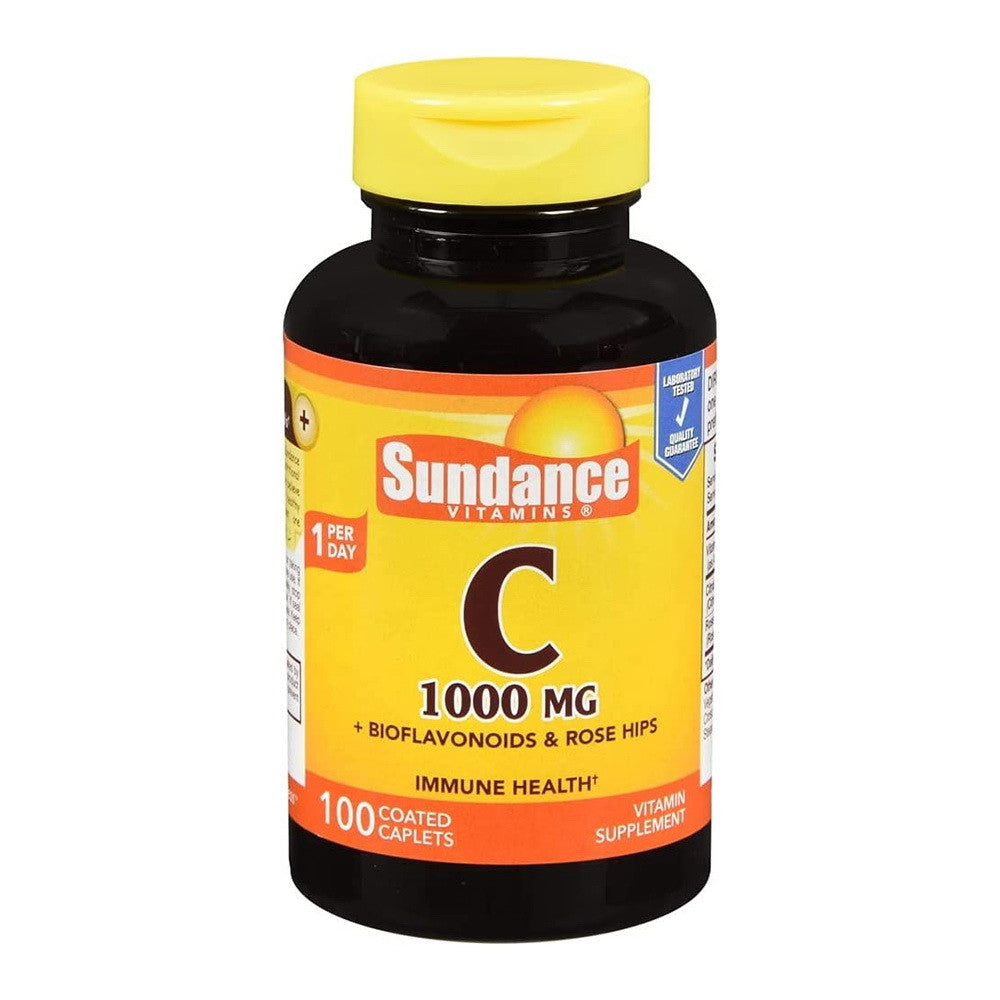 Sundance Vitamin C 1000 mg with Bio and RH Coated Caplets, 100 Ea